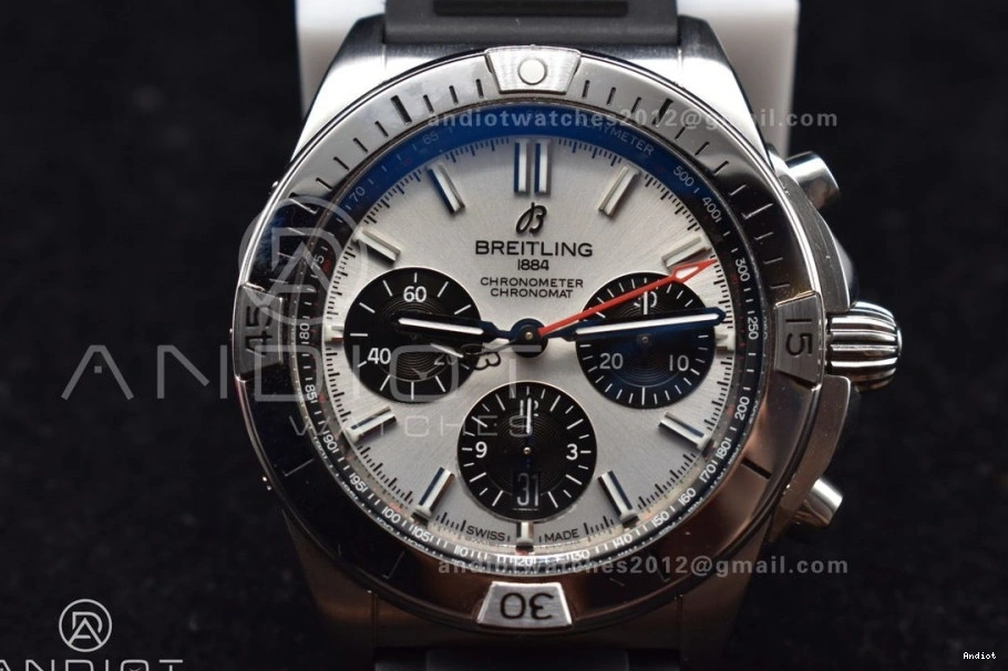 SS L-Silver 43mm LE 1:1 Blk Version BLS Chrono A7750 Best Navitimer B01 0314